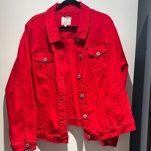 Torrid Vibrant Red Jean Jacket
